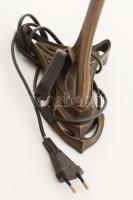 Szecessziós asztali lámpa, búra nélkül, m: 37 cm