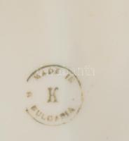 Pirospöttyös vizeskancsó, jelzett, minimális kopással, m: 21,5 cm