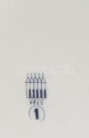 Zsolnay francia kártya mintás vizeskancsó, jelzett, hibátlan, m: 23 cm