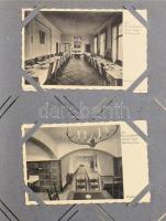 240 db háború előtti osztrák képeslap albumban, nagyrészt 1940-es évek, nagyrészt postatiszta