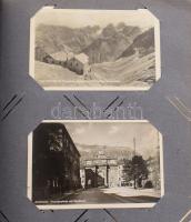 240 db háború előtti osztrák képeslap albumban, nagyrészt 1940-es évek, nagyrészt postatiszta