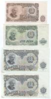 Bulgária 1951. 50L + 100L + 200L (2x) sorszámkövetők "AA 474557 - AA 474558" T:AU, sarokhajlás, hullámos papír, folt Bulgaria 1951. 50 Leva + 100 Leva + 200 Leva (2x) consecutive serials "AA 474557 - AA 474558" C:AU, folded corner, wavy paper, spot