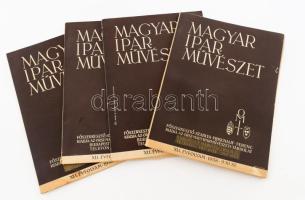 1938 A Magyar Iparművészet c. magazin 4 db száma