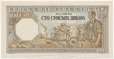 Szerbia / Német megszállás 1943. 100D "P.0489 248" T:AU
Serbia / German occupation 1943. ...