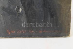 Muzsinszki Nagy Endre (1886-1975): Önarckép 75 évesen, Siófok, 1961. Olaj, vászon. Jelezve jobbra le...