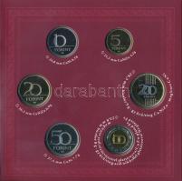 2018. 5Ft-200Ft (6xklf) forgalmi sor + "Albert aranyforintja" jelzett, aranyozott Ag utánv...