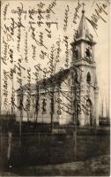 1912 Szatymaz, Római katolikus templo. Magyar András kiadása, Szilágyi A. műterméből (ázott sarok / wet corner)
