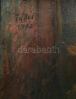 Tallós Ilona (1918-1991): Borjúitatás, 1972. Olaj, farost, jelezve balra fent: Tallós 1972. Katalógu...