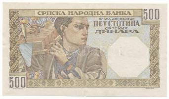Szerbia / Német megszállás 1941. 500D "K.2093 000" T:AU,XF
Serbia / German occupation 194...