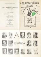 1981 Révkomárom/Komarno, A zöld fához címzett fogadóhoz. Felvidéki színházi plakát, papír, P jelzéssel a plakáton (Platzner Tibor?), hátoldalán kétnyelvű információkkal a színműről és az előadásról. Hajtva. 90×63,5 cm.