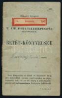 1897 M. kir. Postatakarékpénztár betétkönyvecske Gesztely