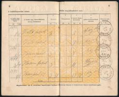 1897 M. kir. Postatakarékpénztár betétkönyvecske Gesztely