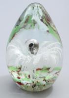 Kúp alakú belső színezésű levélnehezék, hibátlan, m: 9,5 cm