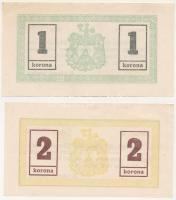 1919. Miskolc 1919.05.14. 1K "Miskolcz város" utalvány-jegye, "O) 16855" + 2K "Miskolcz város" utalvány-jegye, "Z) 05342" T:AU, F szép papír Hungary / Miskolc 14.05.1919. 1 Korona "Miskolcz város", "O) 16855" + 2 Korona "Miskolcz város", "Z) 05342" C:AU, F fine paper