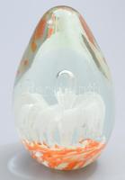 Kúp alakú belső színezésű levélnehezék, hibátlan, m: 9 cm