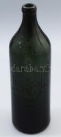 Budafoki Borpalackozó Vállalat zöld üveg, hibátlan, m: 27 cm