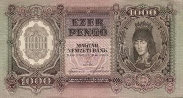 1943. 1000P (3x) egymásutáni sorszámmal T:I-