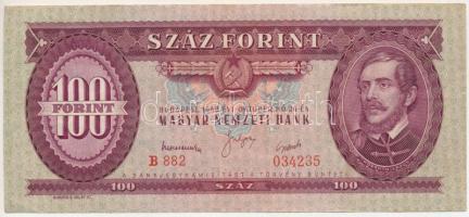 1949. 100Ft "B 882 034235" T:F, szép papír Adamo F28