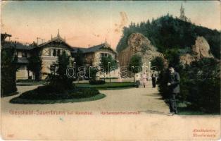 Kyselka, Giesshübl Sauerbrunn bei Karlsbad; Kaltwasserheilanstalt / cold water spa (EM)