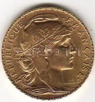 Franciaország 1910 20Fr 6,4516g arany T:2   aranyáron !