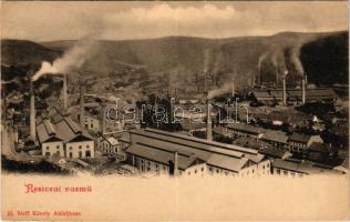 Resicabánya, Resica, Resicza, Resita; Vasmű, vasgyár. Ifj. Neff Károly kiadása / ironworks, iron factory