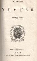 Magyarország és a' hozzákapcsolt részek Tiszti névtára 1846-dik évre.
Budán, 1846. A' Mag...