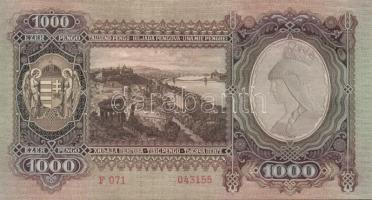 1943. 1000P (3x) egymásutáni sorszámmal T:I