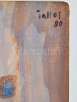 Tallós Ilona (1918-1991): Algíri utcarészlet, 1980. Olaj, karton, jelezve jobbra fent: Tallós 80. Ka...