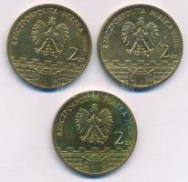 Lengyelország 2006. 2Zl Cu-Al-Zn "Történelmi városok Lengyelországban" (3xklf: "Bochnia" + "Elbląg" + "Jarosław") T:AU Poland 2006. 2 Złotys Cu-Al-Zn "Historical Cities in Poland" (3xdiff: "Bochnia" + "Elbląg" + "Jarosław") C:AU Krause Y#543, Y#546, Y#566