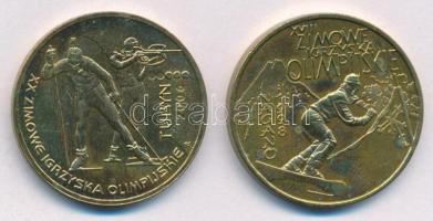 Lengyelország 1998. 2Zl Cu-Al-Zn "XVIII. téli olimpiai játékok ? Nagano, 1998" + 2006. 2Zl...