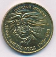 Lengyelország 1998. 2Zl Cu-Al-Zn "Adam Miczkiewicz születésének kétszázadik évfordulója" T...