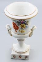 cca 1910-1920 Krautheim talapzatos kétfüles váza, jelzett, kis kopással, m: 21 cm