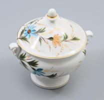 cca 19. sz. vége, Kézzel festett bonbonier, kis lepattanással, m: 12,5 cm