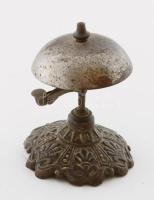 Szecessziós szállodai csengő, kissé kopott, m: 9 cm