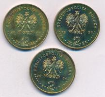 Lengyelország 1999-2004. 2Zl Cu-Al-Zn (3xklf: "Ernest Malinowski" + "Michał Siedlecki" + "Aleksander Czekanowski"), a "Lengyel utazók és felfedezők" sorozatból T:AU Poland 1999-2004. 2 Złotys Cu-Al-Zn (3xdiff: "Ernest Malinowski" + "Michał Siedlecki" + "Aleksander Czekanowski"), from "Polish Travelers and Explorers" series C:AU Krause Y#358, Y#421, Y#505