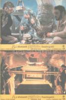 cca 1989 előtt készült, "Az elveszett frigyláda fosztogatói" című amerikai film jelenetei és szereplői, 6 db produkciós filmfotó (vitrinfotó, lobbyfotó) nyomdatechnikával sokszorosítva kartonpapírra, egyoldalas nyomással, a használatból eredő (esetleges) kisebb hibákkal, 18x24 cm