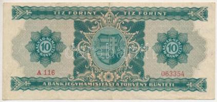 1946. 10Ft "A 116 063354" T:F
Hungary 1946. 10 Forint "A 116 063354" C:F
Adamo...