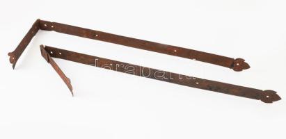 2 darab antik ládapánt, cca 19. sz. vége, h: 62 cm