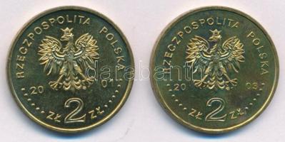 Lengyelország 2001-2003. 2Zl Cu-Al-Zn (2xklf: "Karácsonyi énekesek" + "Nedves hétfő - Locsolkodás ("Śmigus-dyngus")"), a "A lengyel hagyományos szokások és rituálék naptára" sorozatból T:AU Poland 2001-2003. 2 Złotys Cu-Al-Zn (2xdiff: "Carolers" + "Wet Monday ("Śmigus-dyngus")"), from "The Polish Calendar of Traditional Customs and Rituals" series C:AU Krause Y#422, Y#451