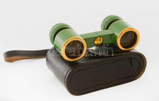 Színházi látcső, orosz, jó állapotban, bőr tokkal