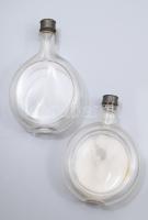 2 darab régebbi laposüveg, ón kupakkal, m: 13 cm