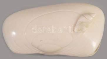 Okimono - "Clam's Dream" anabori stílusú, kagyló alakban életkép dioráma szerzetesekk...