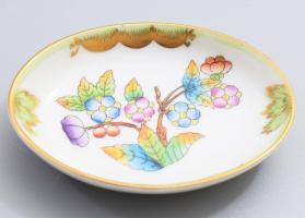 Herendi Viktória mintás tálka. Kézzel festett, jelzett, hibátlan 8 cm