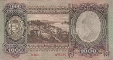 1943. 1000P (2x) egyugrású sorszámmal T:I-