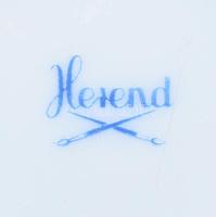 Herendi csipkebogyó mintás csésze és 2 tálka, 2. oszt. jelzéssel, kis kopással, d: 13 cm