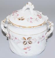 Hüttl Tivadar cukortartó, jelzett, kopással, m: