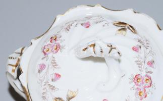 Hüttl Tivadar cukortartó, jelzett, kopással, m: