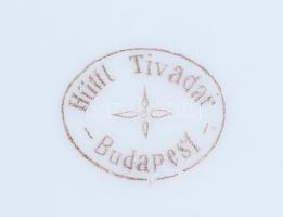 Hüttl Tivadar cukortartó, jelzett, kopással, m: