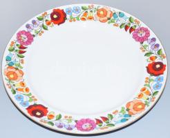 Kalocsai tál, jelzett, hibátlan, d: 24 cm