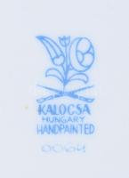 Kalocsai tál, jelzett, hibátlan, d: 24 cm